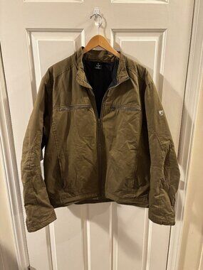 KUHL Kaffee Racer Insulated Olive Green Men's Full-Zip Jacket ~ XL